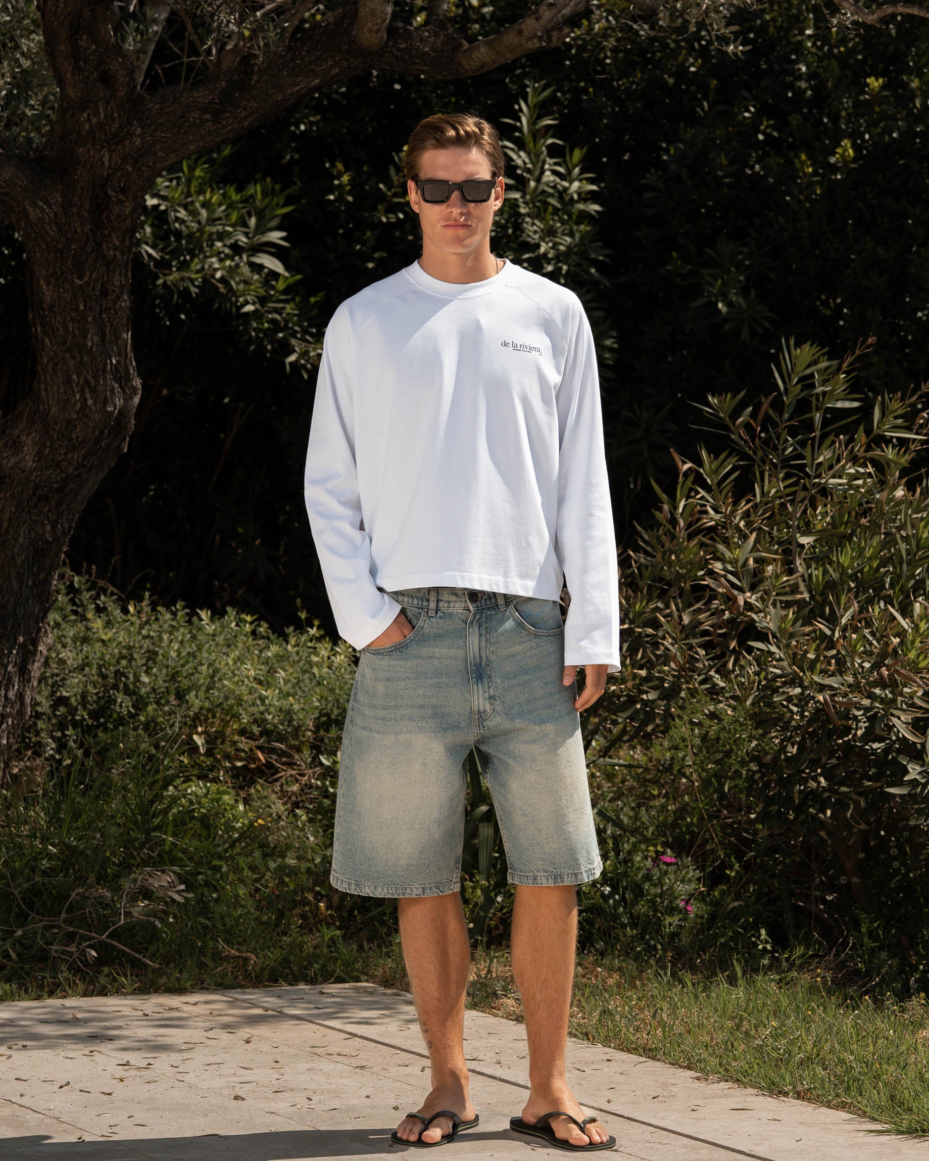 Riviera Rogue Raglan Longsleeve White